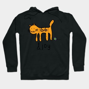 Cute Cat &joy Doodle Graphic Design Hoodie